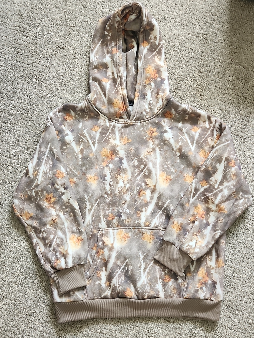 Camo-Print Hoodie Sweatshirt